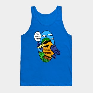 Funny kingfisher says good day Tank Top